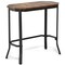 Rustic Brown Narrow Side End Table with Steel Frame Perfect for Living Room and Bedroom